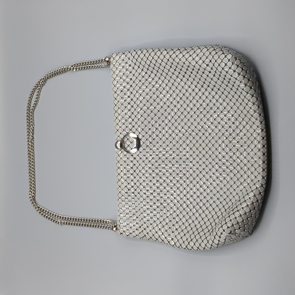 Whiting & Davis White Chainmail Mesh Purse - image 2